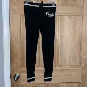 PINK / V.S. XS YOGA Pants  Black With White Trim Pre-loved